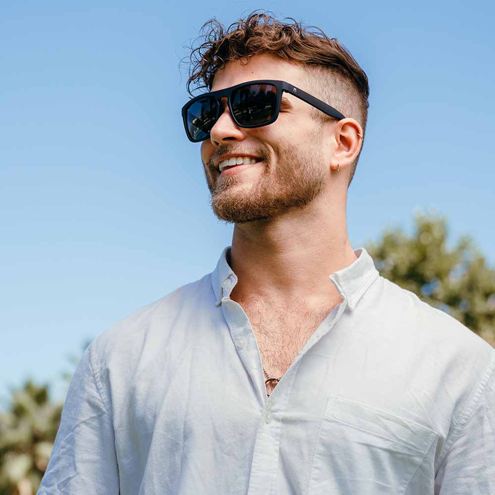 Lente de Sol So Long Baker Gummed Rectangulares Polarizado Unisex