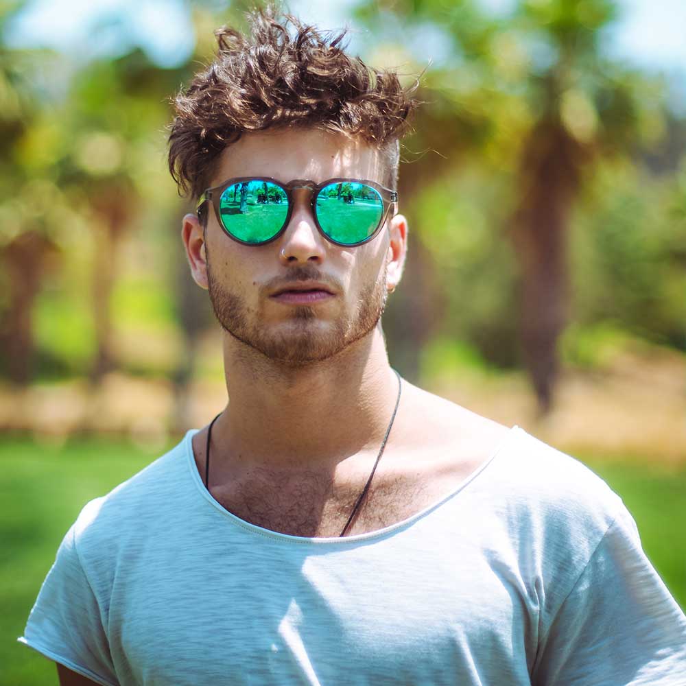 Lente de Sol So Long Smash Curvo Sky Redondo Polarizado Unisex