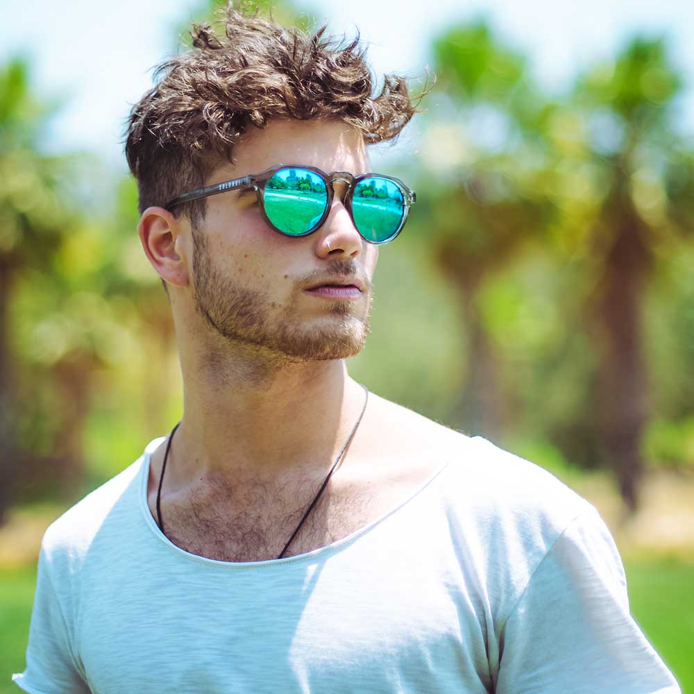 Lente de Sol So Long Smash Curvo Sky Redondo Polarizado Unisex