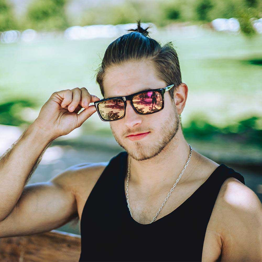 Lente de Sol So Long Panther Sunrise Rectangular Unisex