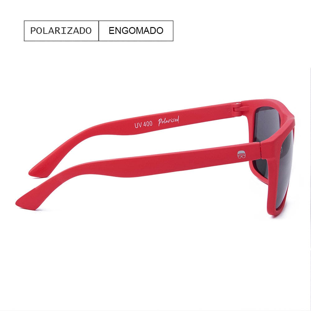 Lente de Sol So Long Baker Gummed Rectangulares Polarizado Unisex
